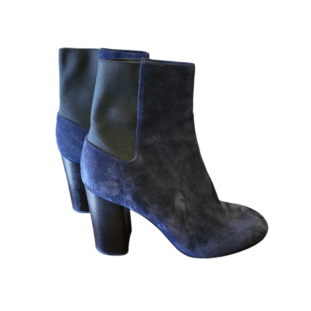 Rag & Bone Agnes Navy Blue Suede Ankle Boots